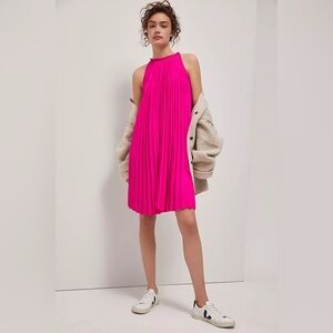 Diane von Furstenberg Amberly Mini Dress Hot Pink / Watermelon Red Size 12 NWT